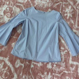 Light Blue, Bell Sleeve, Blouse